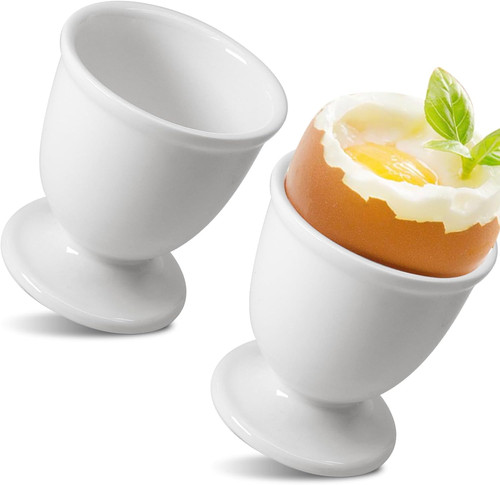 Ceramic egg cups pcs white - ceramic, 2