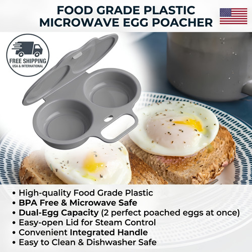 Microwave egg poacher poached - microwave,