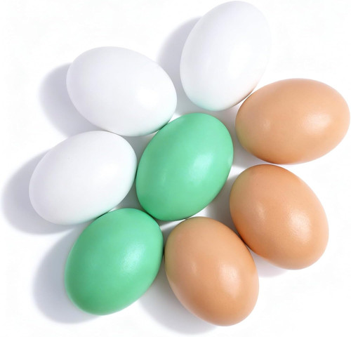 8pcs wooden fake - wooden, eggs,